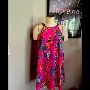 Betsy Johnson NWT  halter Pink floral dress